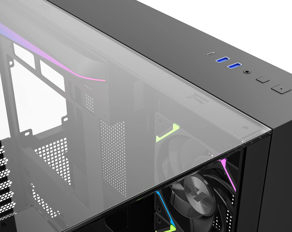 XYZ TESSERACT Black ARGB - XYZ PC Gear